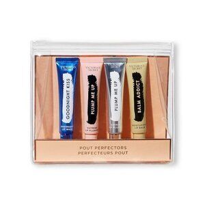 Victoria's Secret 4 Piece Lip Gloss Gift Set Pout Perfectors Scrub Mask Plumper